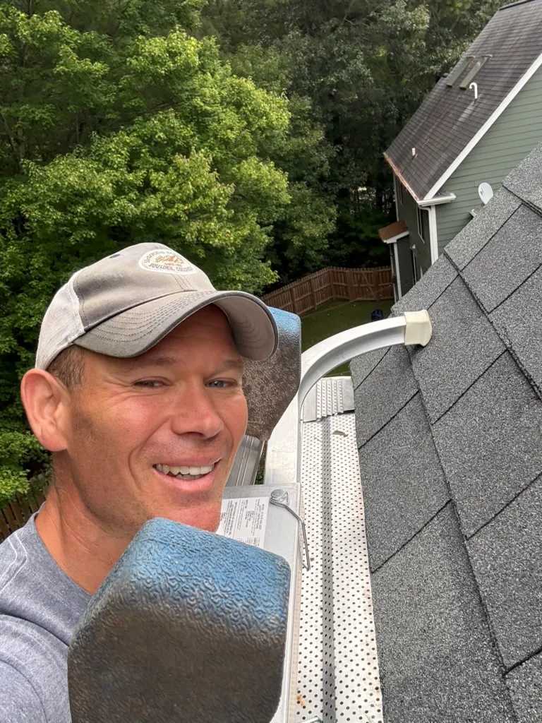 Lee working on a residential repair job